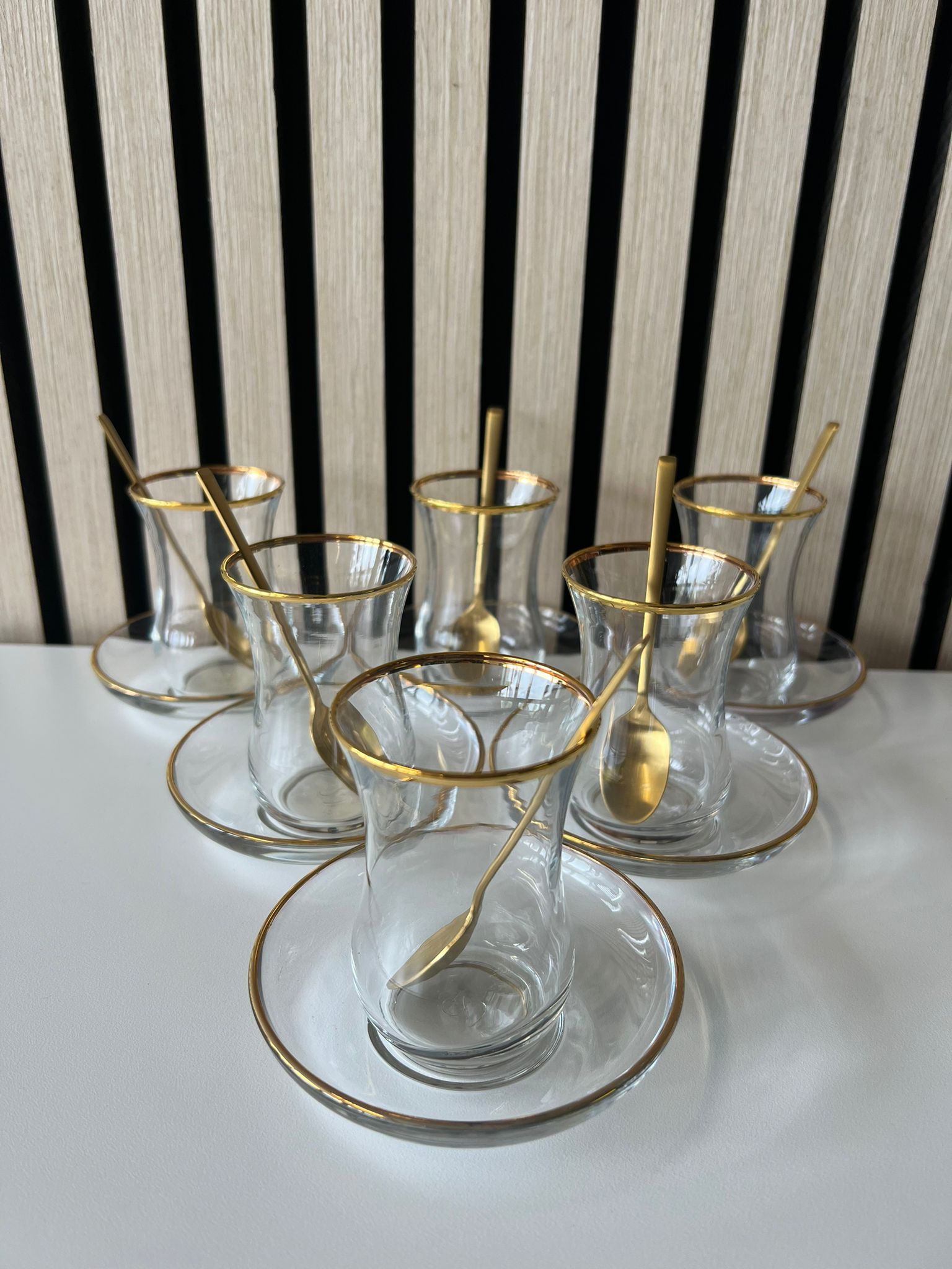Pasabahce 6 kisilik gold cay bardagi seti –