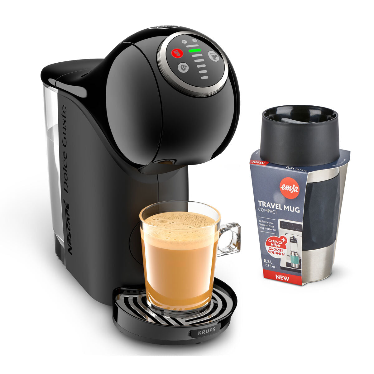 Kapsel-Kaffeemaschine Krups KP3408TMS GENIO S PL Schwarz 1500 W 15 bar –
