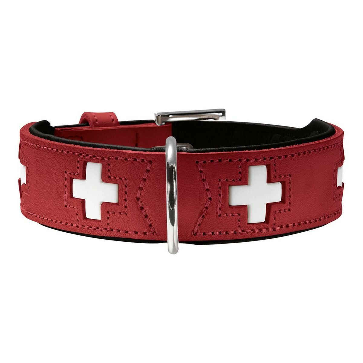 Collar para perros Hunter Swiss Rojo/Negro 35-43 cm