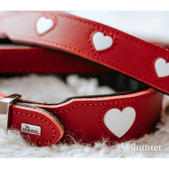 Hundehalsband Hunter Love Rot S/M 38-44 cm