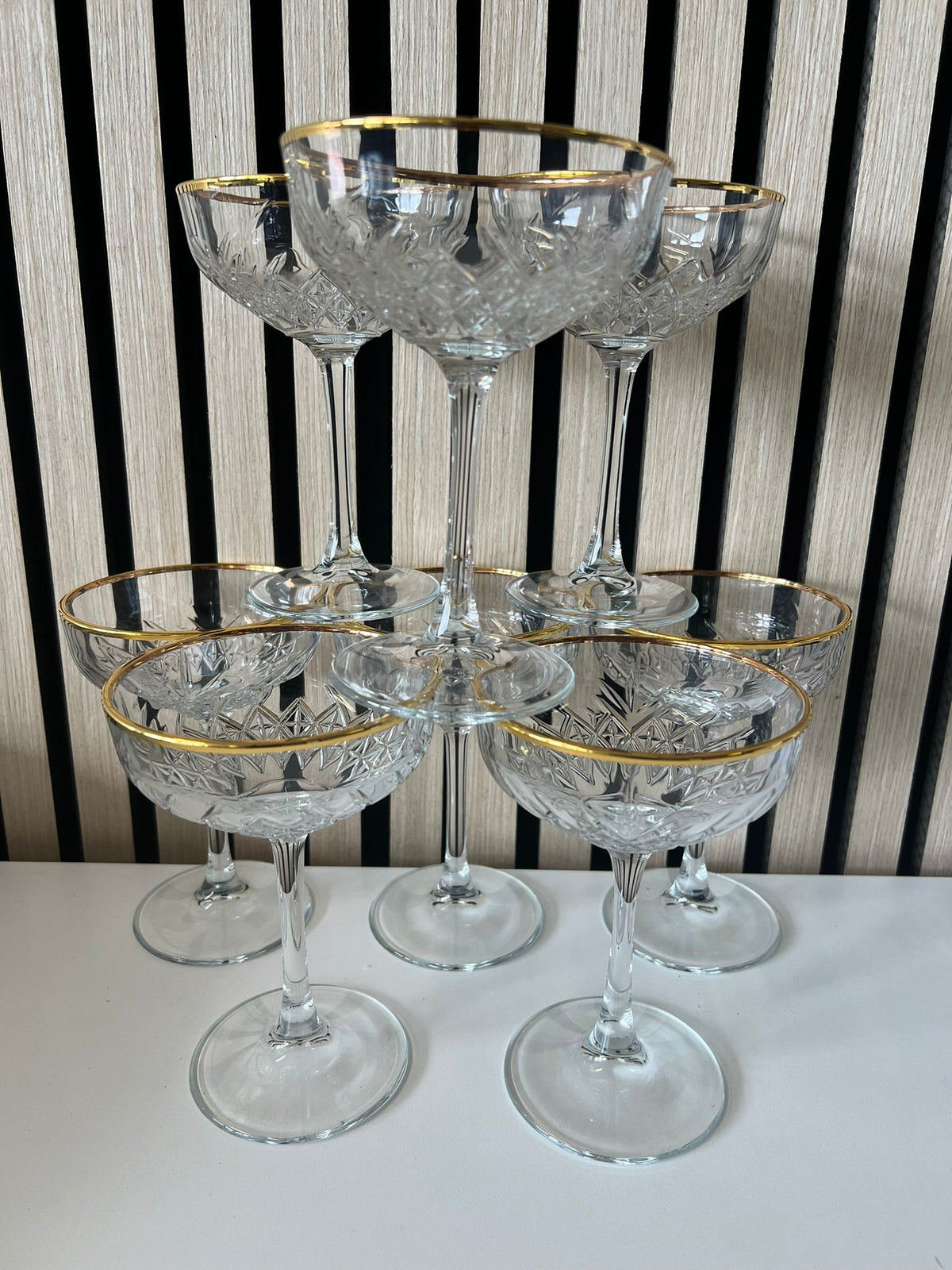 Paşabahçe Timeless Goldentouch Dessert Serveerschaal & Glas Set van 4 PB-440236GO