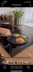 4-Loch-Pfannkuchenpfanne + 28 cm Crêpe-Pfanne