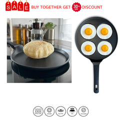 4-Loch-Pfannkuchenpfanne + 28 cm Crêpe-Pfanne