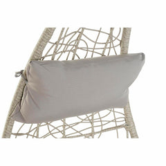 Hanging garden armchair DKD Home Decor 82 x 75 x 125 cm Metal synthetic rattan Light grey (82 x 75 x 125 cm)