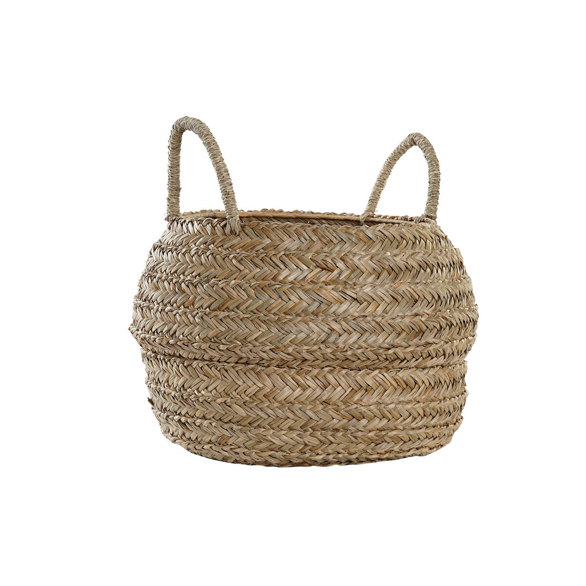 Decorative basket DKD Home Decor Natural Seagrass Boho 40 x 40 x 30 cm