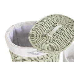 Set of Baskets DKD Home Decor Green wicker 51 x 37 x 56 cm (5 Pieces)