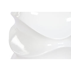 Planter Home ESPRIT White Fibreglass Waves 38 x 38 x 81 cm