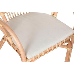 Tisch-Set mit 2 Stühlen Home ESPRIT Weiß natürlich 50 x 50 x 50 cm
