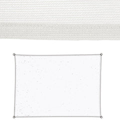 Tissu 3 x 4 m Auvent 300 x 400 x 0,5 cm Polyéthylène Blanc