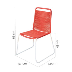 Garden chair Antea 57 x 61 x 90 cm Red Rope