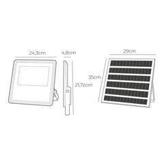 Floodlight/Projector Light EDM 31858 Slim 200 W 1800 Lm Solar (6500 K)