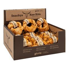 Dog Snack Gloria Snackys Rawhide Honey 12 cm Donut Braiding