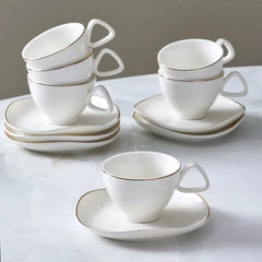 Karaca Middle Coffee Cup Set 90 ml for 6 Person