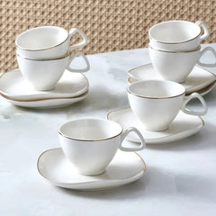 Karaca Middle Coffee Cup Set 90 ml for 6 Person