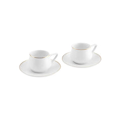 Karaca Nakkaş White Set of 2 Coffee Cups 90 ml