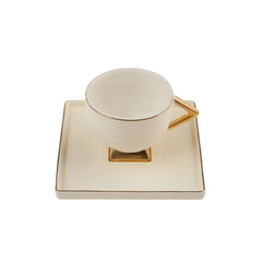 Karaca Art Deco Cream 2 Person Coffee Cup Set