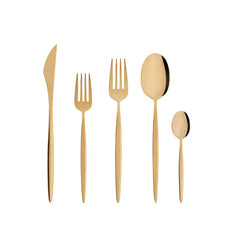 Karaca Lisbon 30 Pieces Gold Cutlery Set for 6 Person