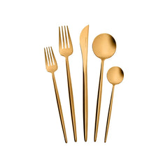 Karaca Jupiter Matte Gold 60 Piece Cutlery Set for 12 Person with Boxed