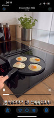 4-Loch-Pfannkuchenpfanne + 28 cm Crêpe-Pfanne