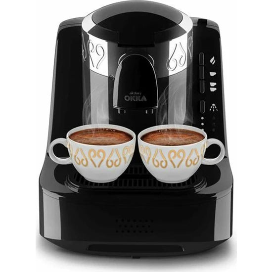 OK002 OKKA Türk Kahve Makinesi - Siyah Gümüş
