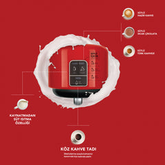 Karaca Hatır Mod Sütlü Türk Kahvesi Makinesi Kırmızı