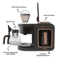 Karaca Hatır Plus Mod 5 in 1 koffie- en theemakercrème