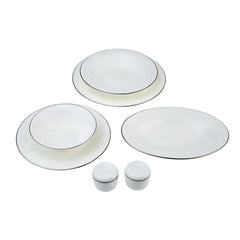 Karaca Fine Pearl Elizabeth 28-delig Platinum Pearl servies voor 6 personen