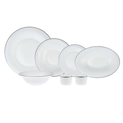 Karaca Fine Pearl Elizabeth 28-delig Platinum Pearl servies voor 6 personen