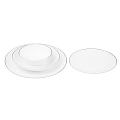 Karaca Alicia 24 Pieces 6 Person Porcelain Platinum Dinnerware