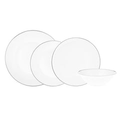 Karaca Alicia 24 Pieces 6 Person Porcelain Platinum Dinnerware