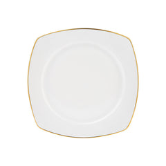 Karaca Adelia 24 Pieces 6 Person Porcelain Gold Half Square Dinnerware