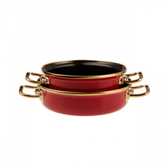 Karaca Retro Emaille 2er Set Rot