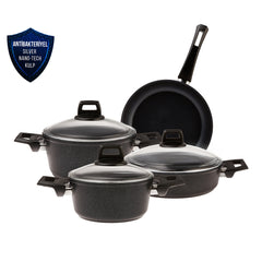 Karaca Bio Diamond Power Antibacterial Handle Induction Base 7 Piece Cookware Set