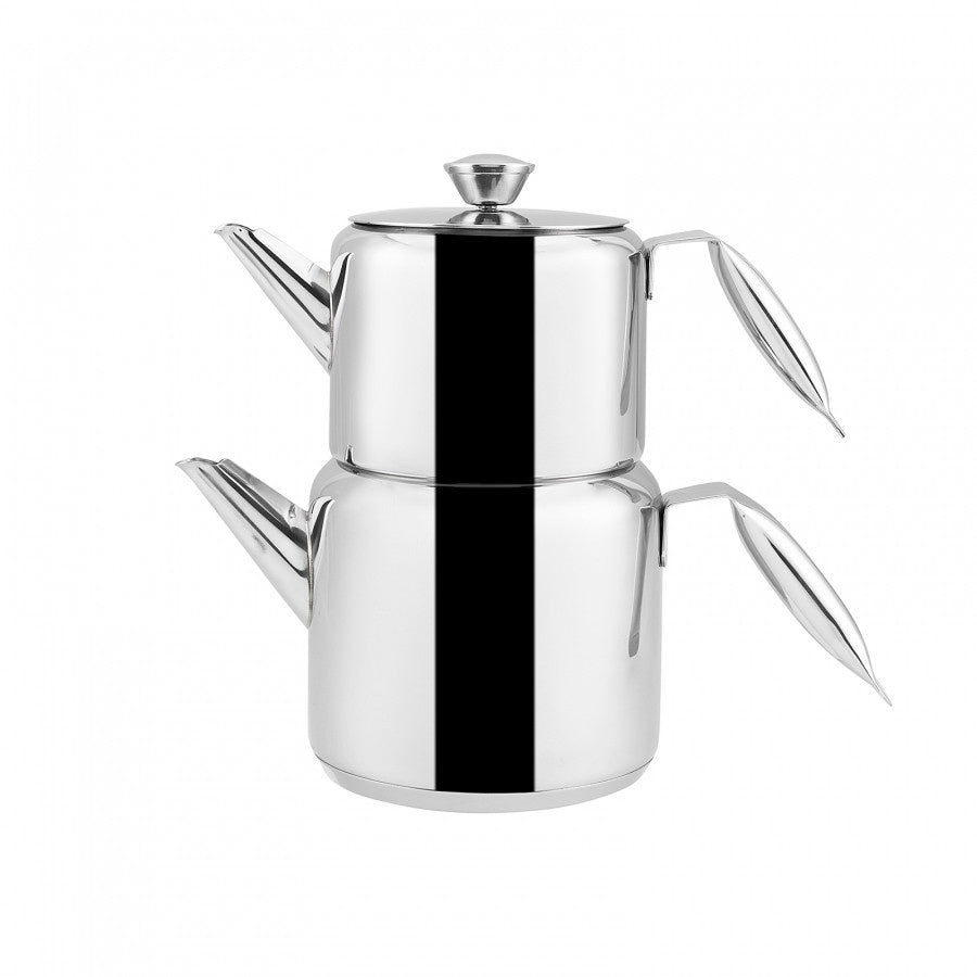Karaca Granada Medium Size Steel Teapot Set