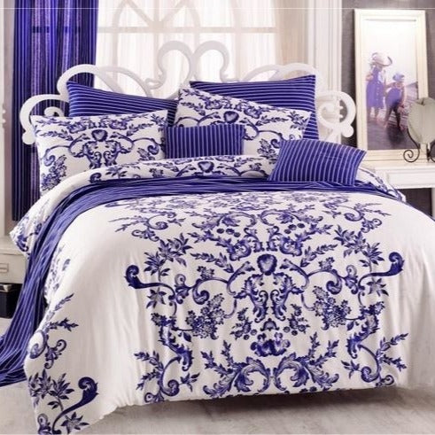 ROYAL BLUE RANFORCE SINGLE BED LINEN SET