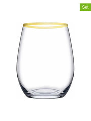 PB-420825GO Pasabahce Amber Water/Softdrink Glas Gold set of 6 - 360 cc