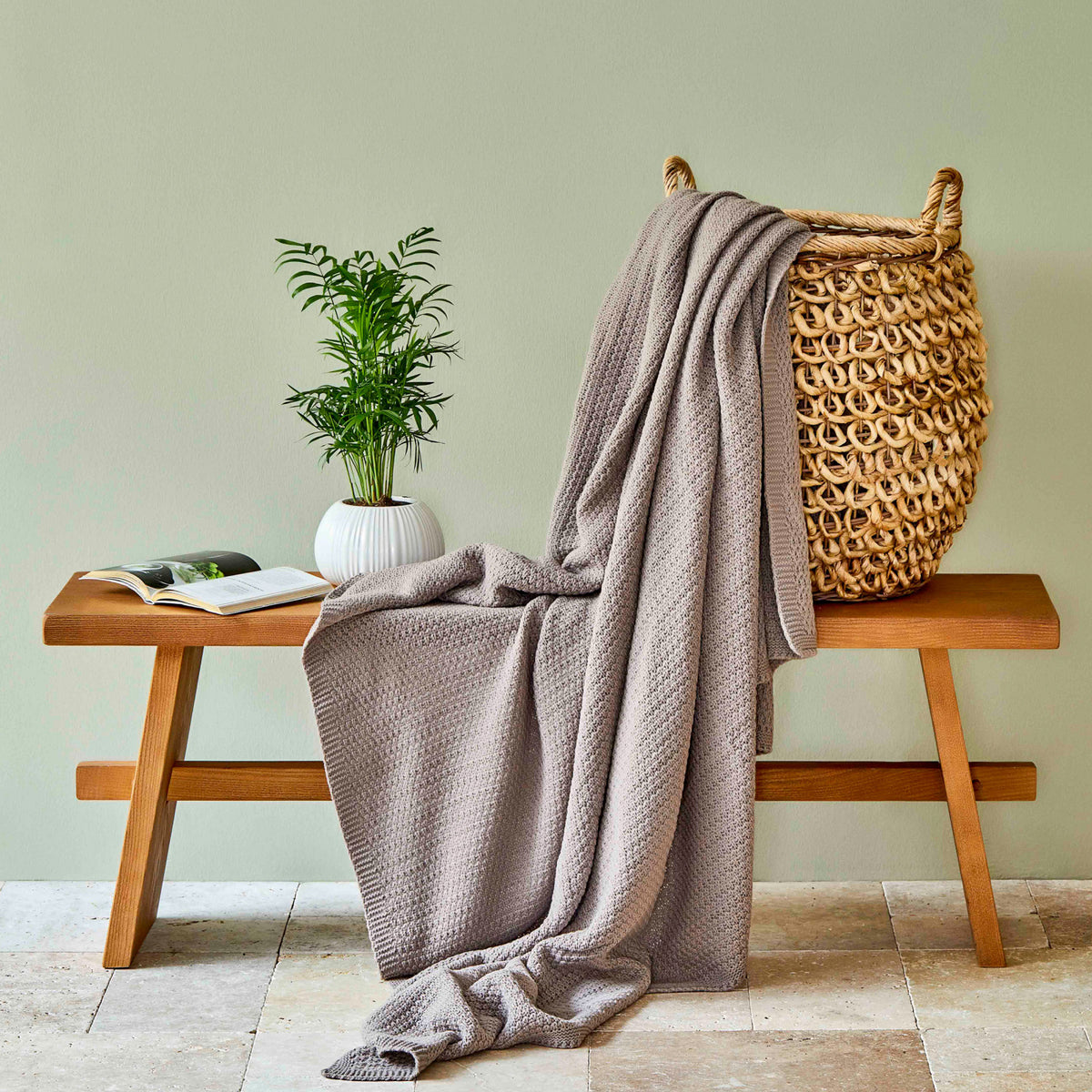 Karaca Home Back To Basic Mink Single Knitted Blanket