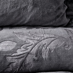 Karaca Home Madelin Anthracite Embos Double Bedspread Set