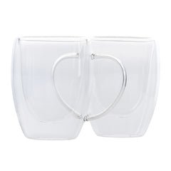 Karaca Juego De 2 Vasos Vidrio Borosilicato Con Asas 400Ml