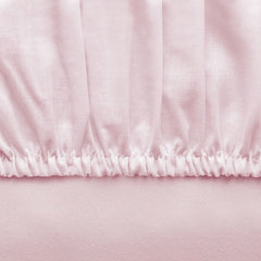 Pink Ranforce Single Fitted Sheet + 1 Pillowcase  100*200