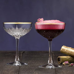 Paşabahçe Timeless Goldentouch Dessert Serveerschaal & Glas Set van 4 PB-440236GO