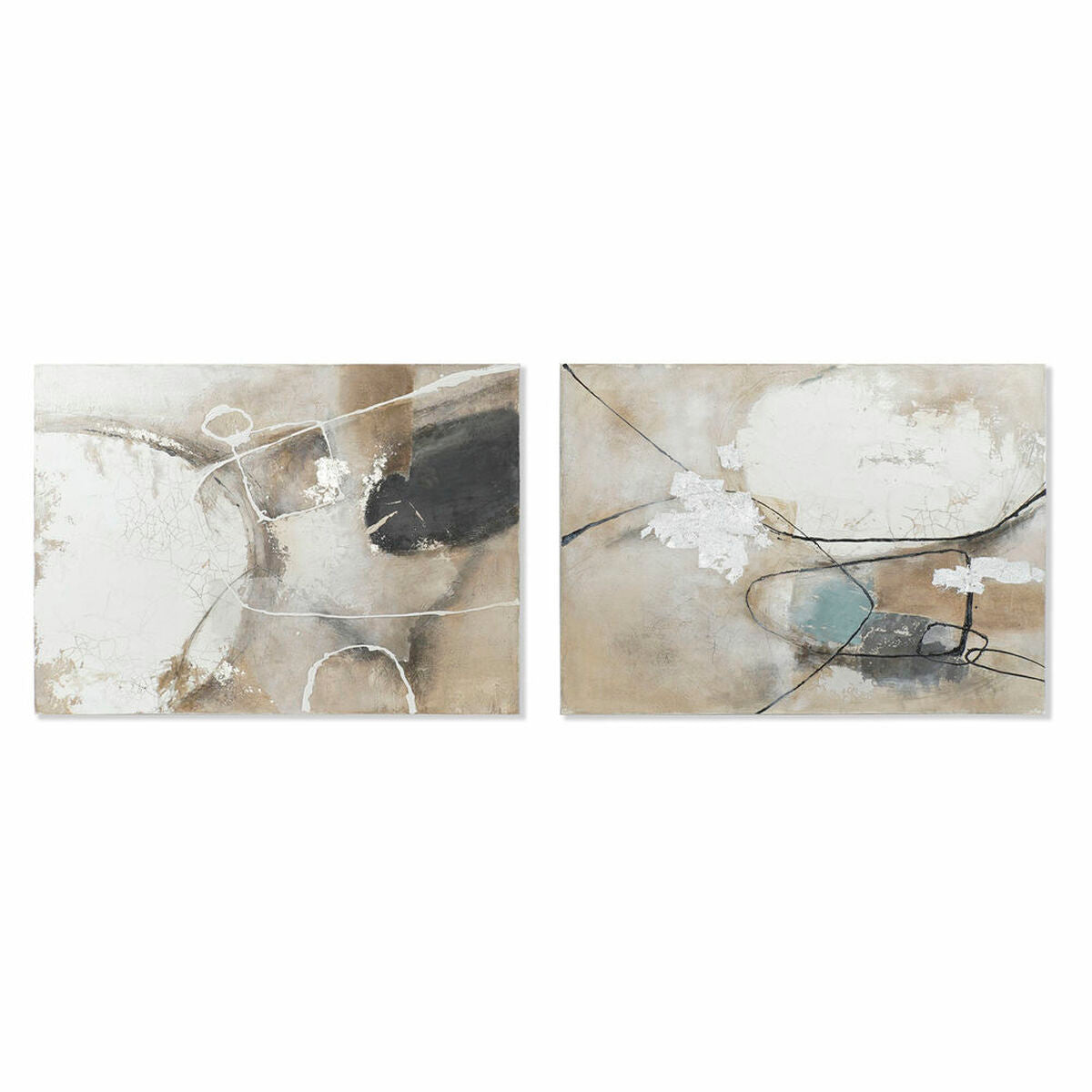 Painting DKD Home Decor Canvas Abstract 90 x 4 x 120 cm Modern (2 Units)