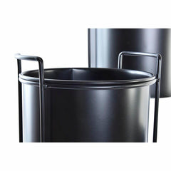 Set of pots DKD Home Decor Black Metal Modern (30 x 30 x 80 cm)