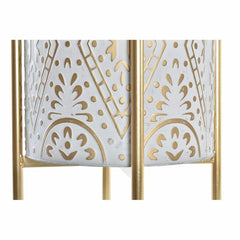 Set of pots DKD Home Decor Golden Metal White Arab (35 x 35 x 58 cm)