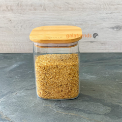 1 STUKS 850ML BAMBOO COVER SQUARE SUPPLIES OPSLAGCONTAINERS 14K995x10cm