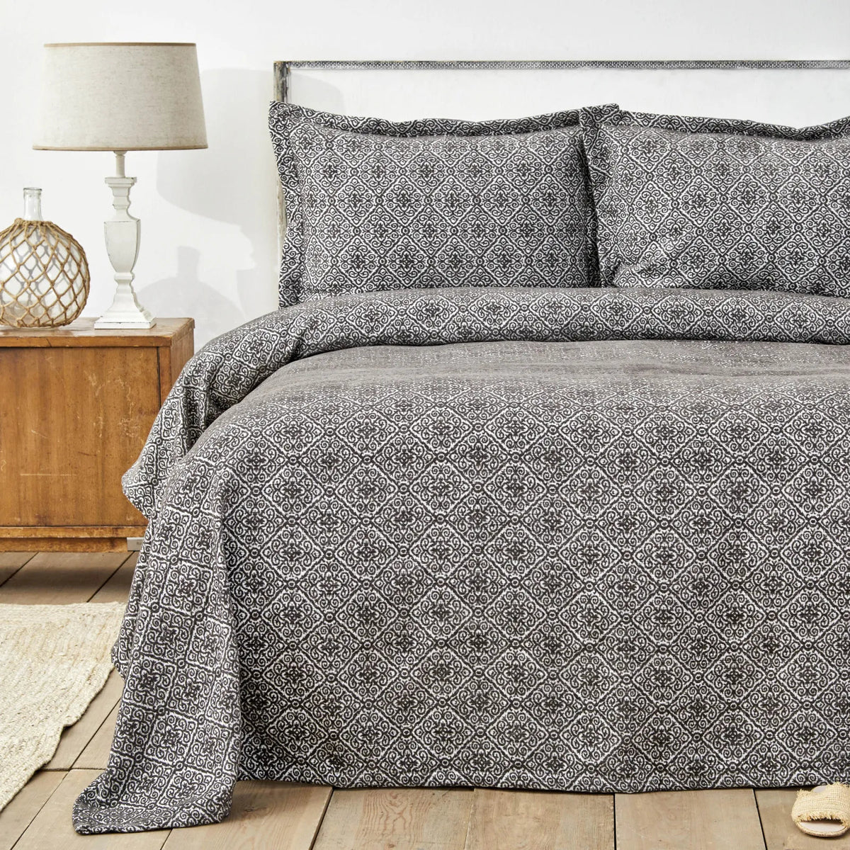 Karaca Home Alora Gray Double Bedspread