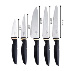 Karaca Proofcut 6 Piece Black Knife Set