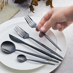 Karaca Orion Shiny Black 30 Pcs Cutlery Set for 6 Persons