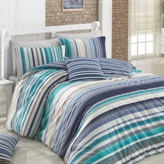 MARINO BLUE RANFORCE SINGLE BED LINEN SET