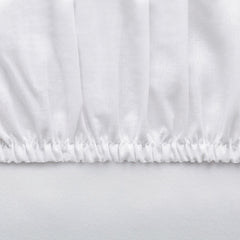 Weißes Ranforce Einzel-Spannbettlaken + 1 Kissenbezug 100*200